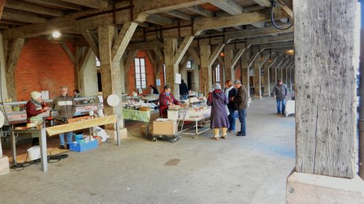 The Friday covered market wehere we buy our cheese and veggies and wine and sausage. Between the free samples and the long conversations, it takes all morning.