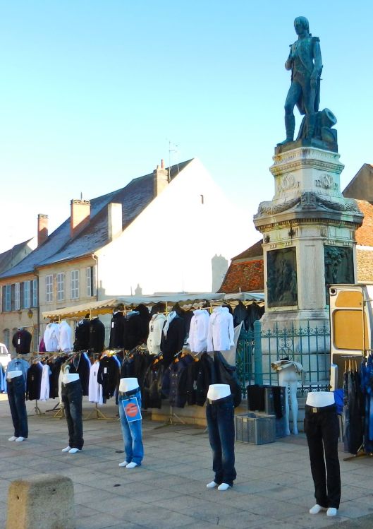 Napoleon overlooks the Friday outdoor market