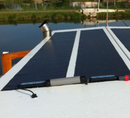 Six of these solar panels now turn sunlight into battery juice.