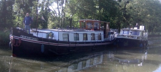 Under tow. We were saved by the generosity of Peti and Lucy, Swiss friends. We truly live in a friendly linear village.